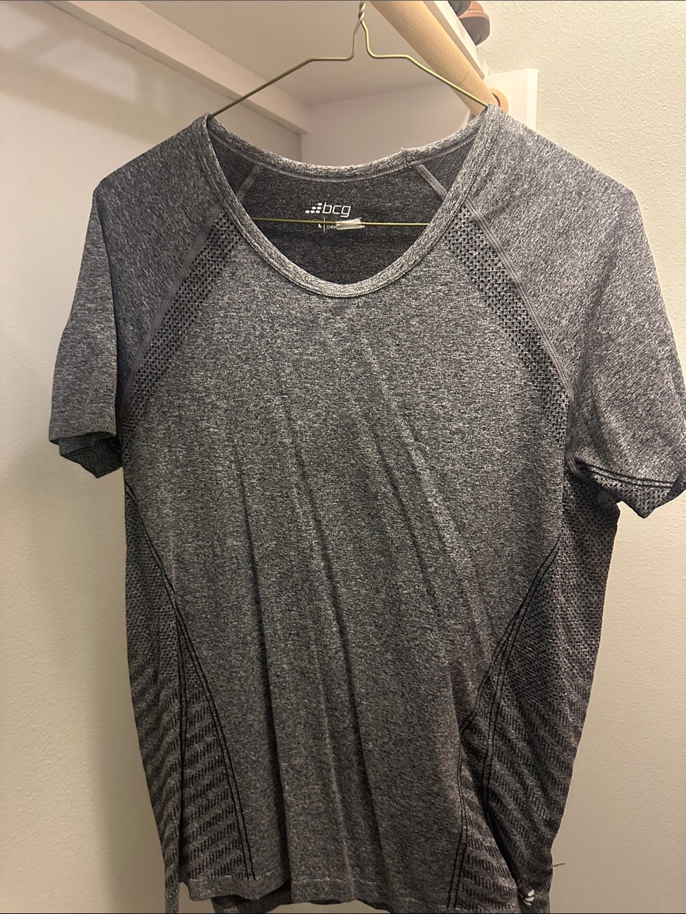 BCG Women’s Gray Performance Short-Sleeve Shirt